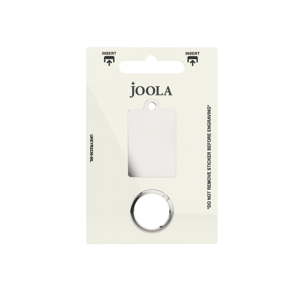 Rectangle Keyring - Silver (10pcs)