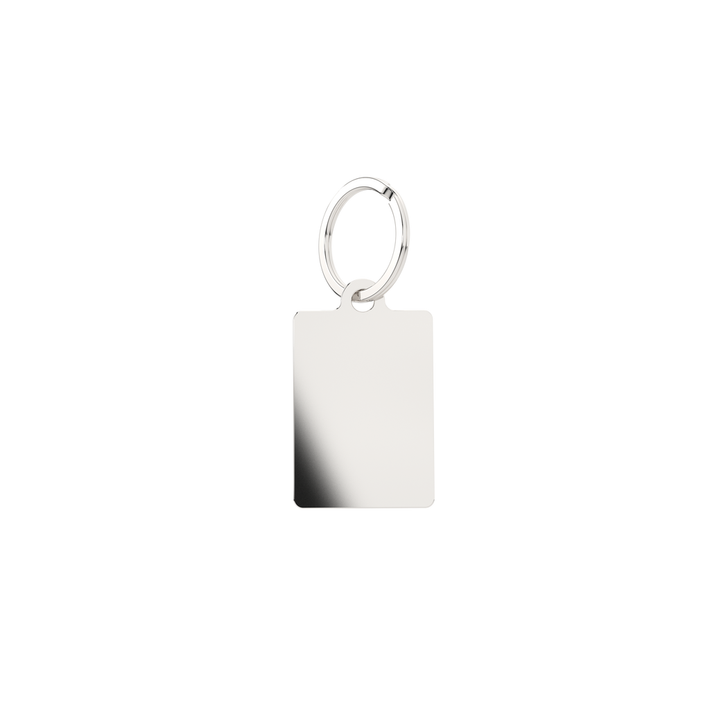 Rectangle Keyring - Silver (10pcs)