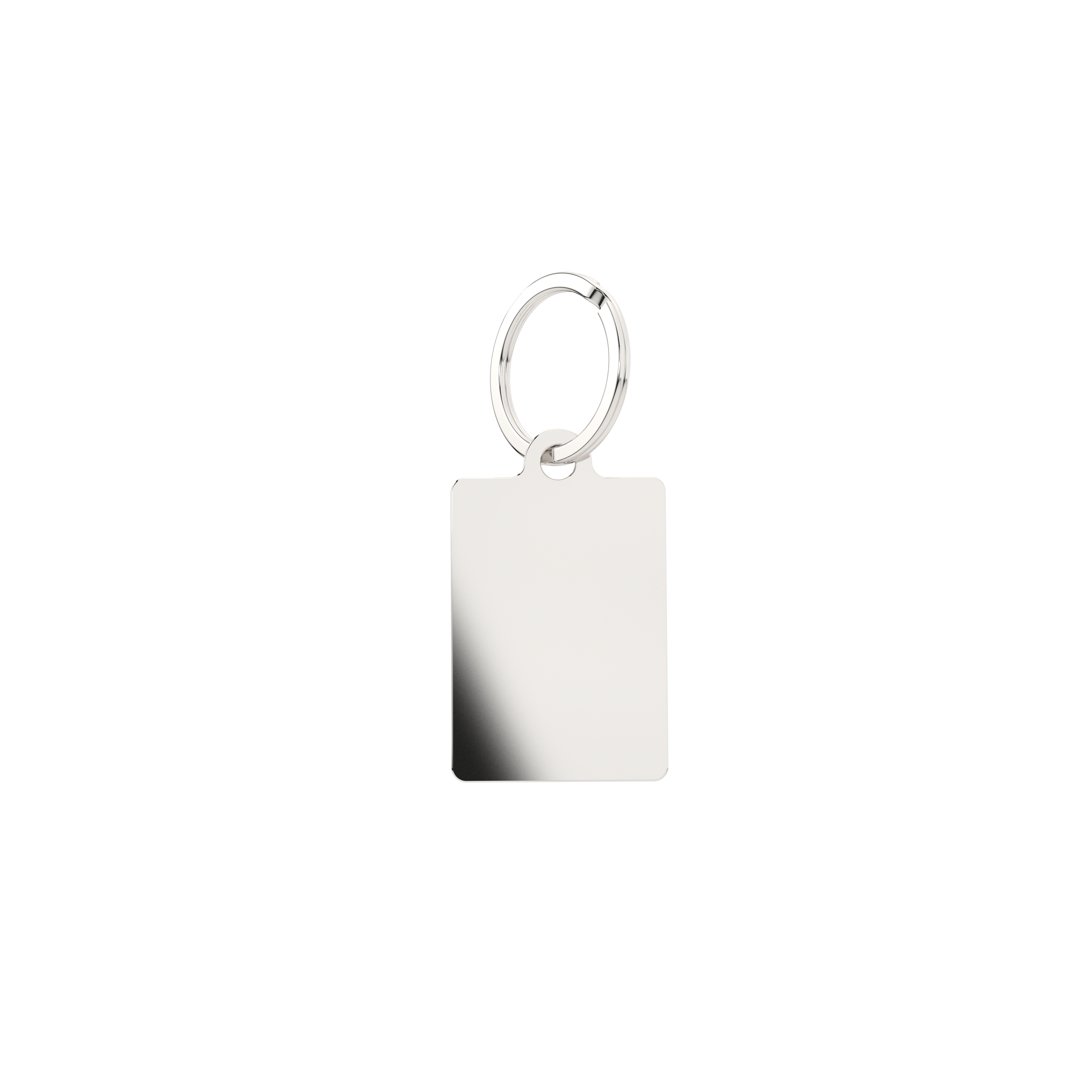 Rectangle Keyring - Silver (10pcs)